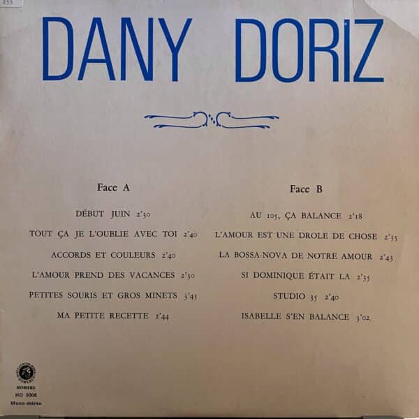 Dany Doriz – Son Vibraphone Et Sa Grande Formation