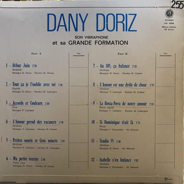 Dany Doriz – Son Vibraphone Et Sa Grande Formation - Image 2