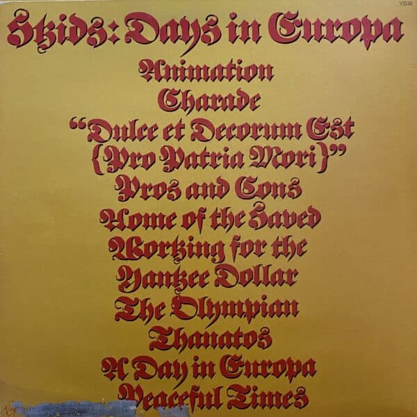 Skids – Days In Europa - Image 2