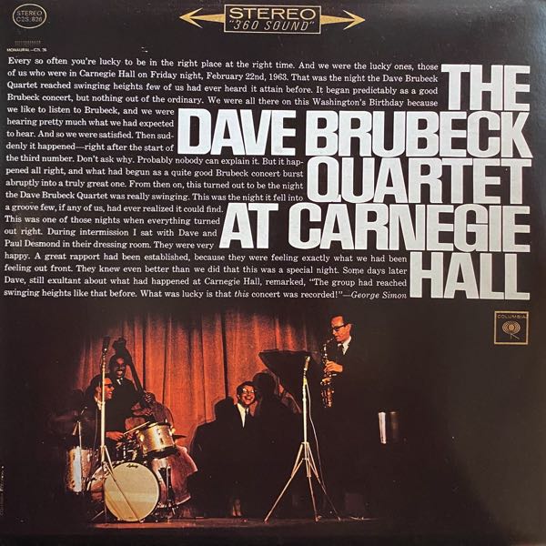 The Dave Brubeck Quartet – At Carnegie Hall
