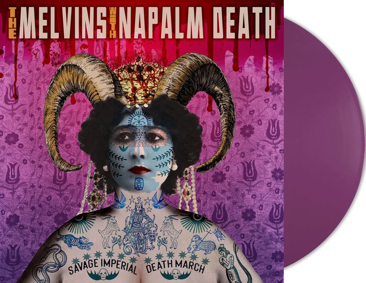 Ilmestyy 10.4.2026 / Melvins / Napalm Death – Savage Imperial Death March (Ltd Orchid vinyl) - Image 2